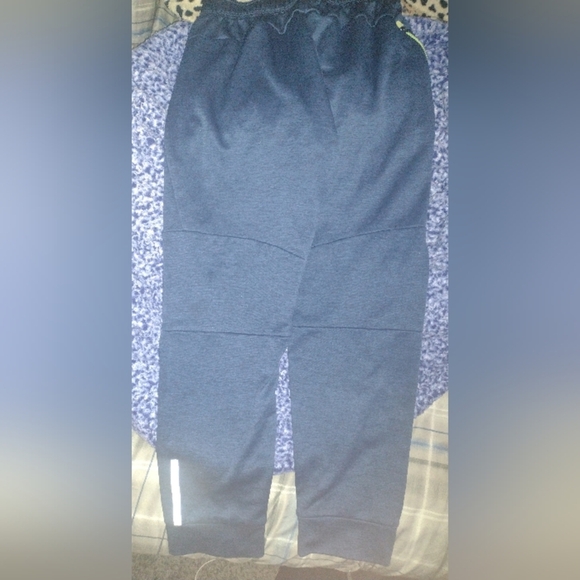 Russell Athletic Navy Blue and Lime Green Unisex/Men's Track Pants Sz XL (14-16) - Picture 6 of 7